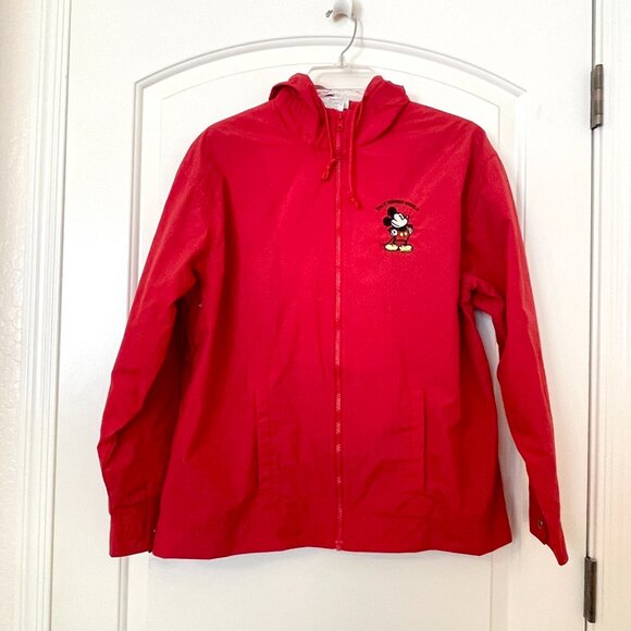 Walt Disney World Jacket Small Mickey Mouse Red Stitched Hood - Picture 3 of 6